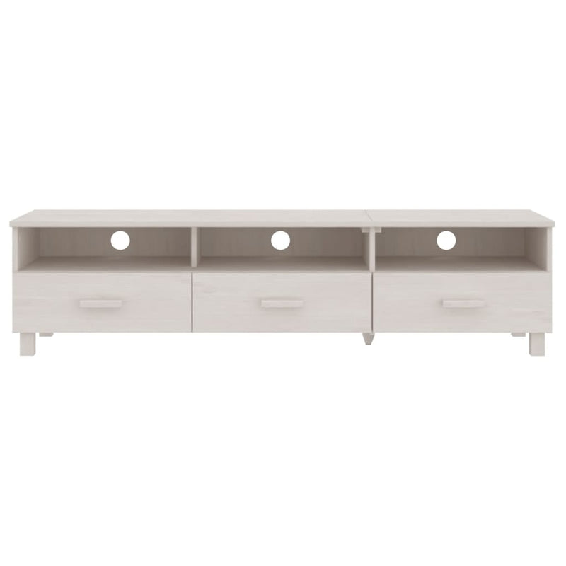 vidaXL TV Cabinet "HAMAR" White 158x40x40 cm Solid Wood Pine