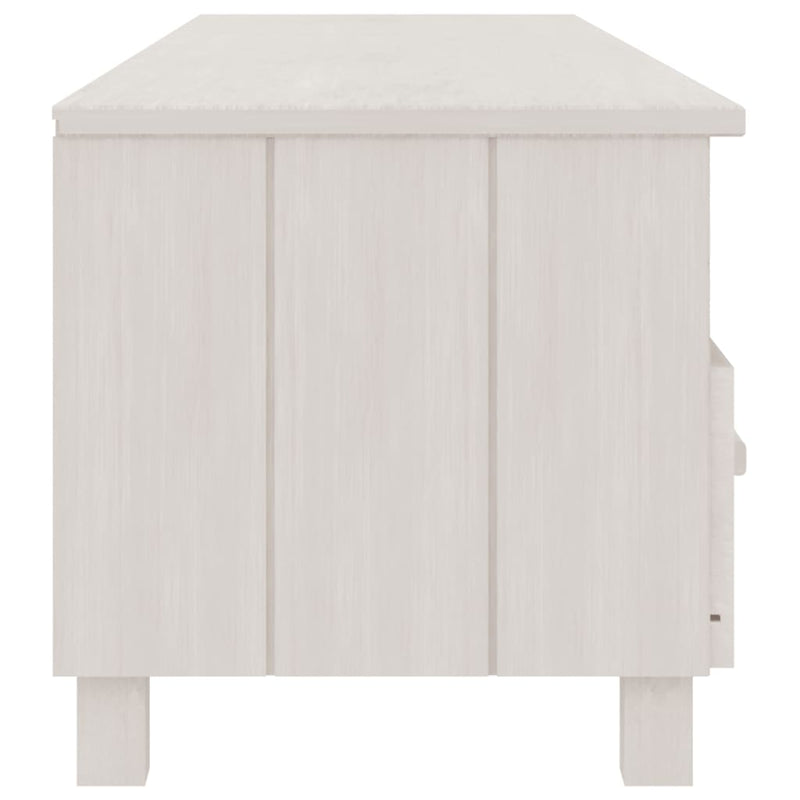 vidaXL TV Cabinet "HAMAR" White 158x40x40 cm Solid Wood Pine
