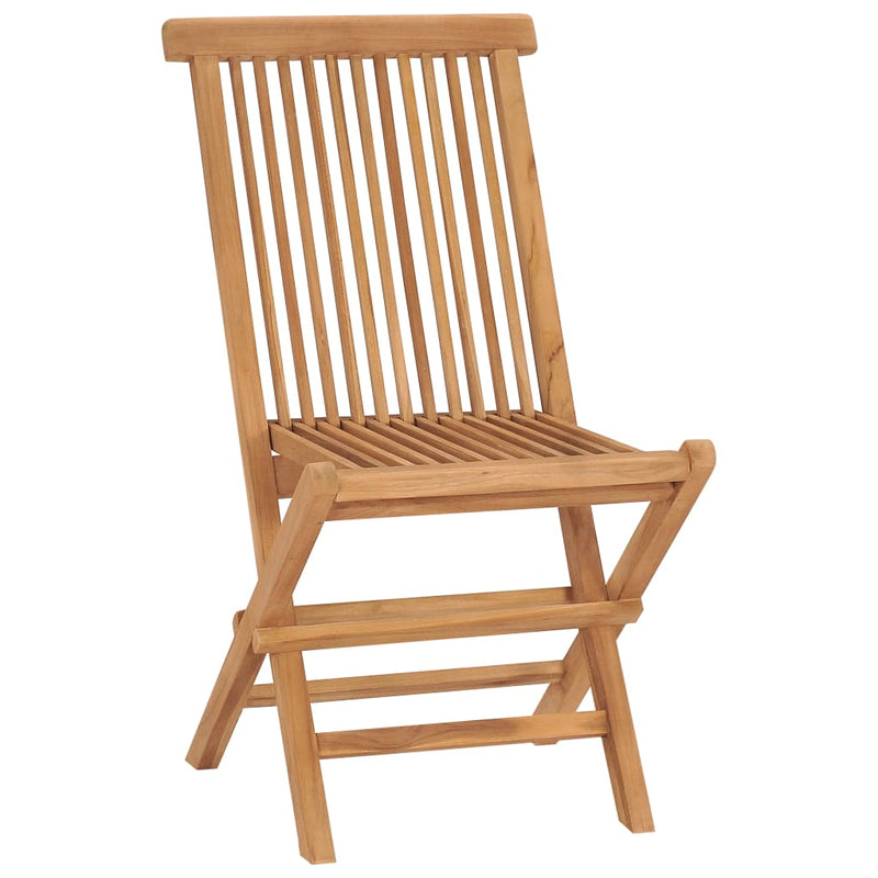 vidaXL Folding Garden Chairs 8 pcs Solid Wood Teak