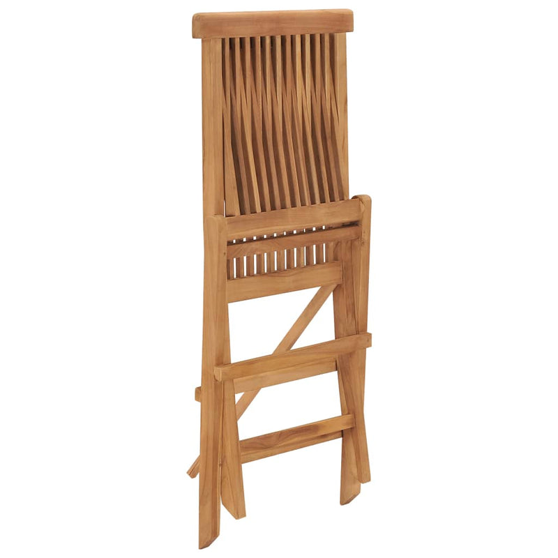 vidaXL Folding Garden Chairs 8 pcs Solid Wood Teak