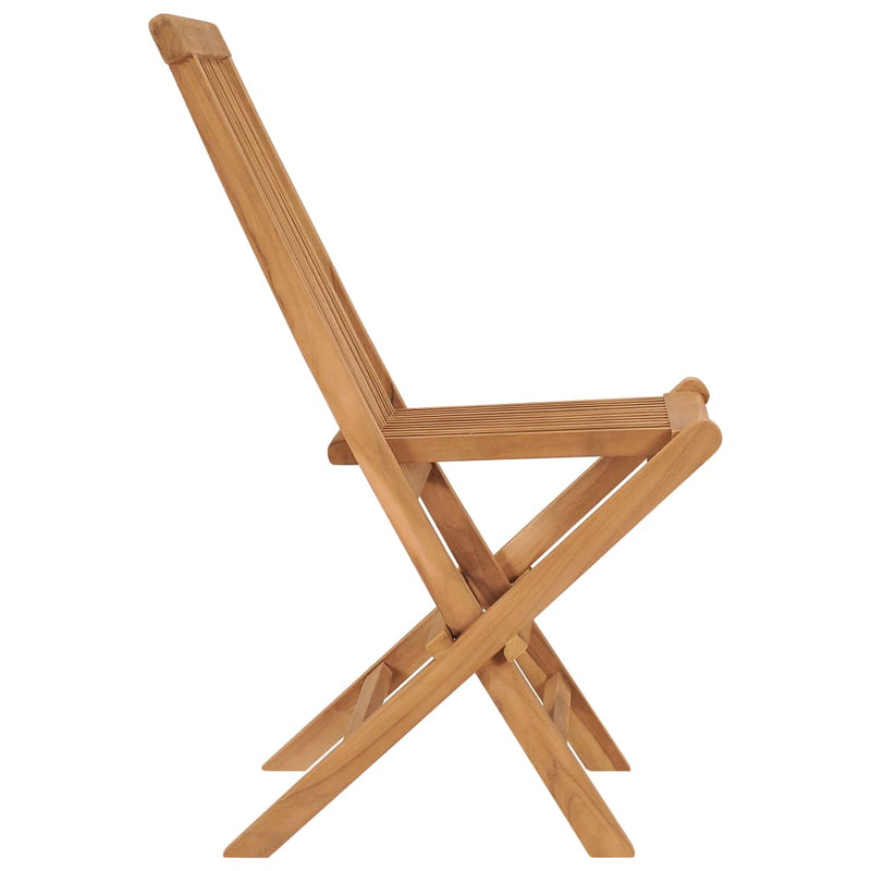 vidaXL Folding Garden Chairs 8 pcs Solid Wood Teak