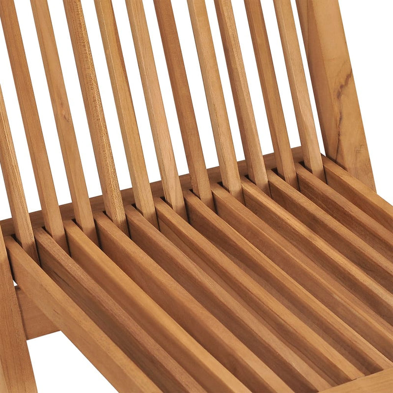 vidaXL Folding Garden Chairs 8 pcs Solid Wood Teak
