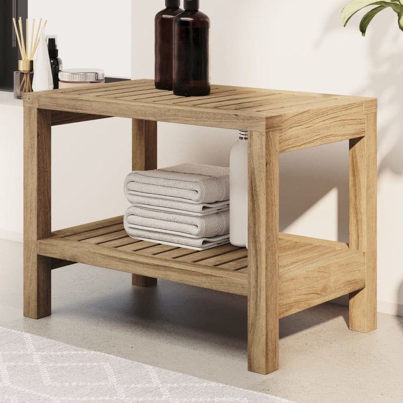 Bathroom Side Table 50x40x45 cm Solid Wood Teak