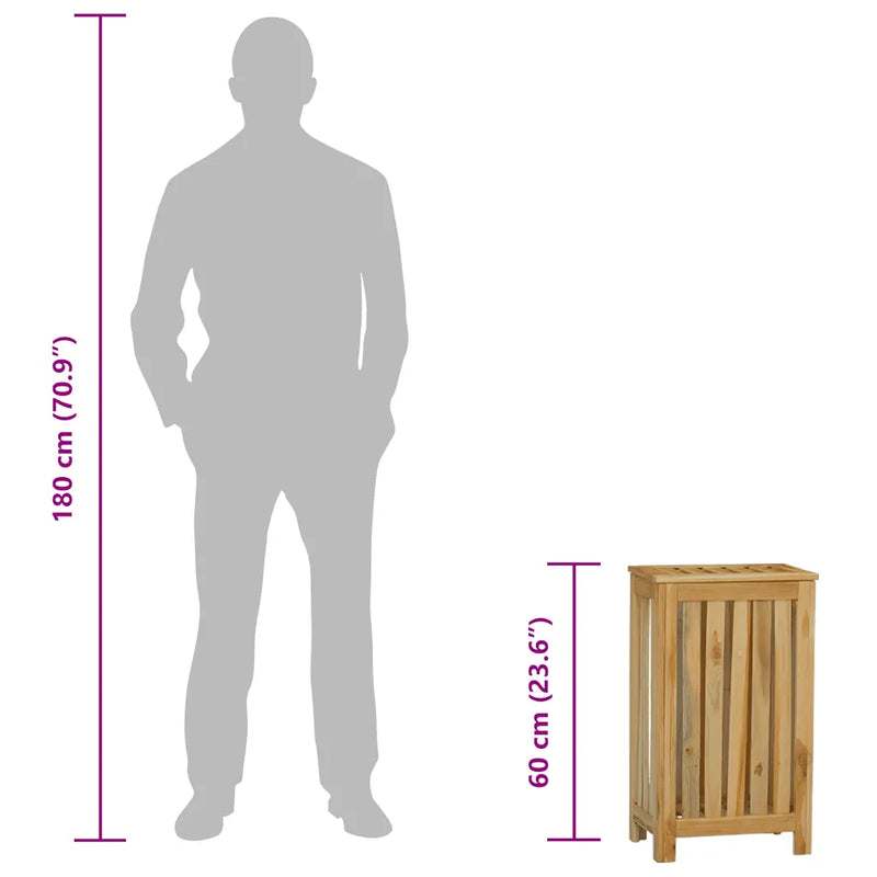 Wash Bin 35x25x60 cm Solid Wood Teak