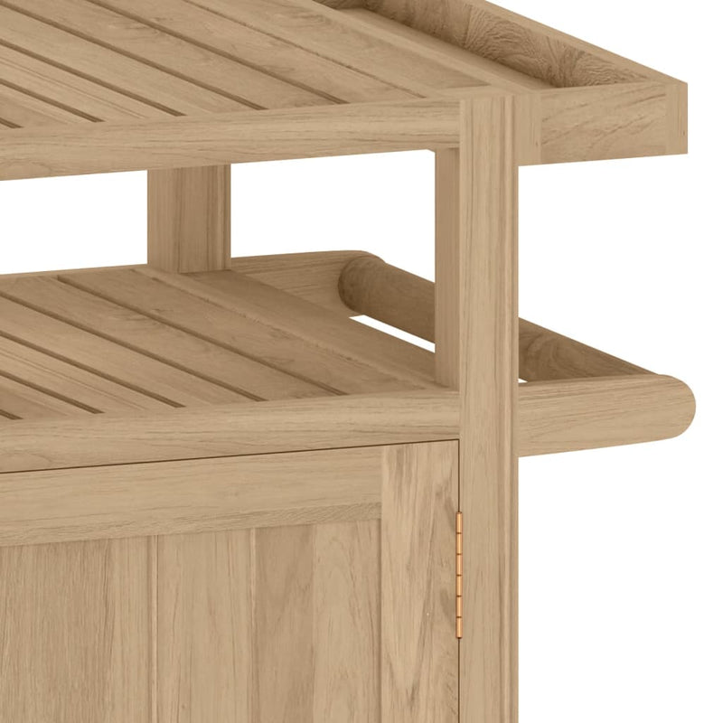 vidaXL Bar Cart 120x50x90 cm Solid Wood Teak