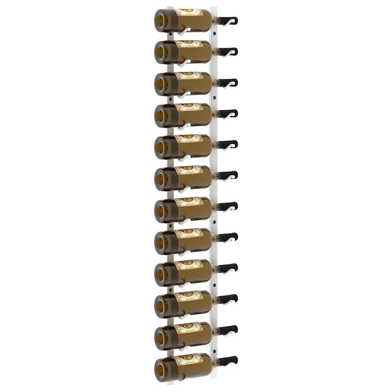 vidaXL Wall Mounted Wine Rack for 12 Bottles White Iron