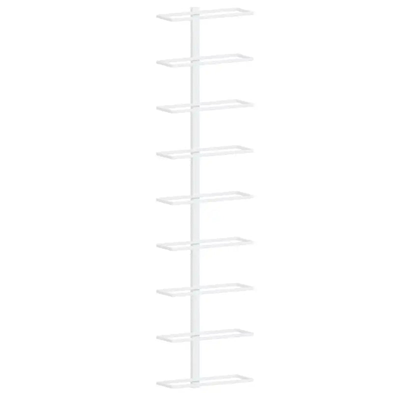 Wall-mounted Wine Rack for 9 Bottles White Iron