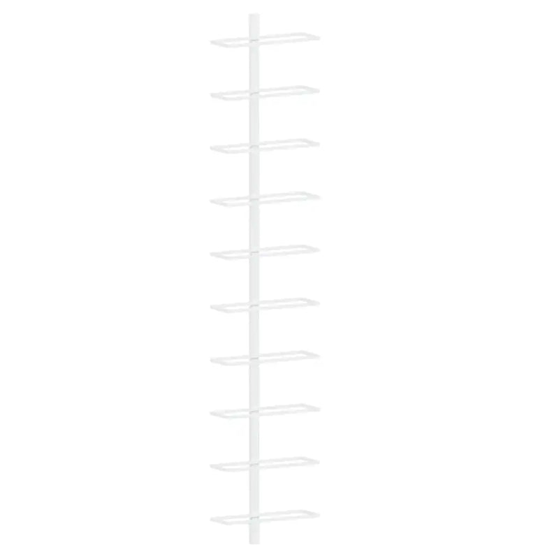 Wall-mounted Wine Rack for 10 Bottles White Metal