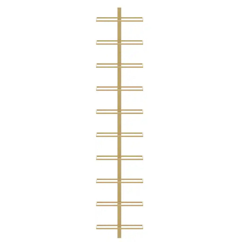 Wall-mounted Wine Rack for 10 Bottles Gold Metal
