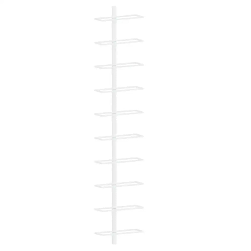 Wall-mounted Wine Rack for 10 Bottles 2 pcs White Metal