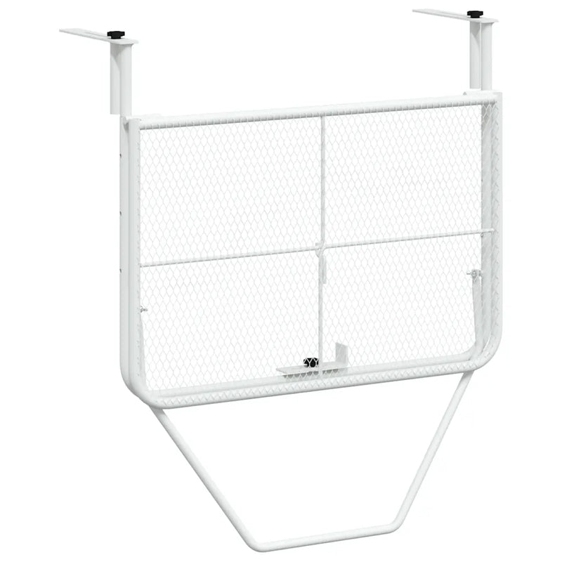 Balcony Table White 60x40 cm Steel