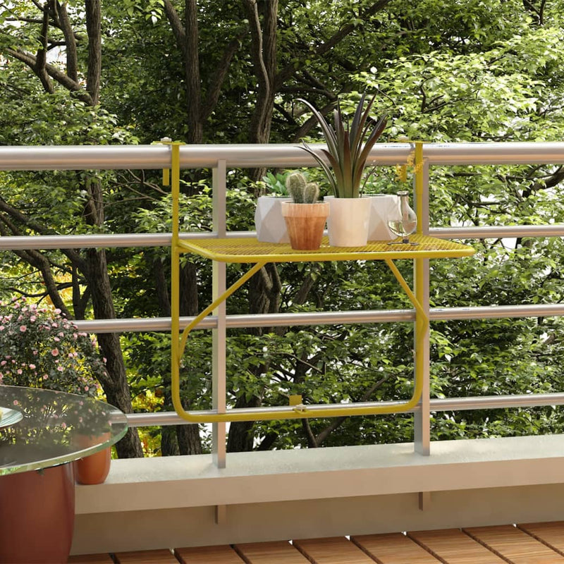 vidaXL Balcony Table Gold 60x40 cm Steel