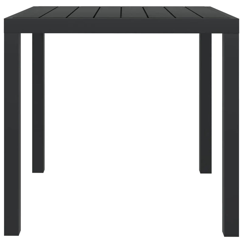 5 Piece Garden Dining Set with Cushions Poly Rattan Black