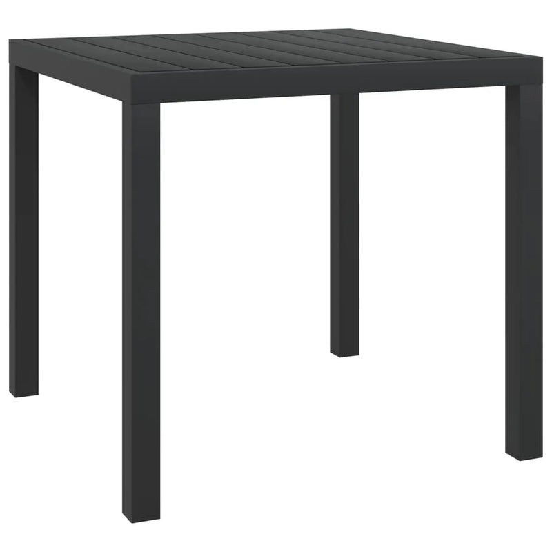 5 Piece Garden Dining Set with Cushions Poly Rattan Black