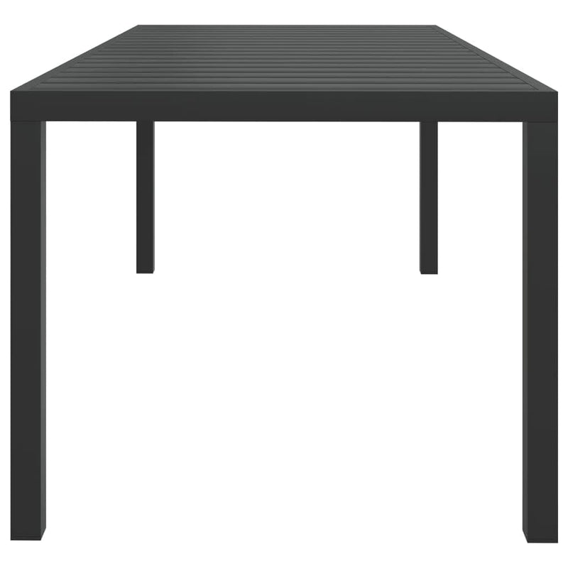 vidaXL 7 Piece Garden Dining Set with Cushions Poly Rattan Black