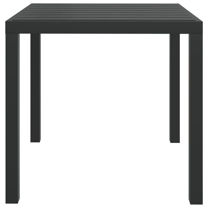 5 Piece Garden Dining Set with Cushions Poly Rattan Black