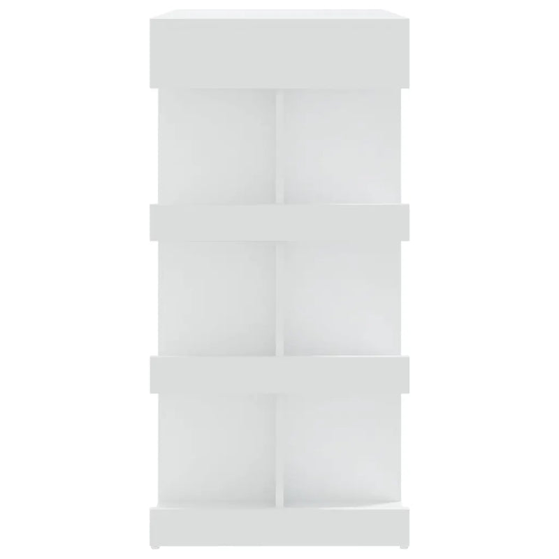 Bar Table with Storage Rack White 100x50x101.5 cm Engineered Wood