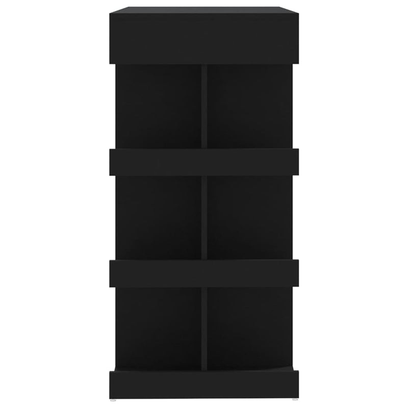 vidaXL Bar Table with Storage Rack Black 100x50x101.5 cm Engineered Wood