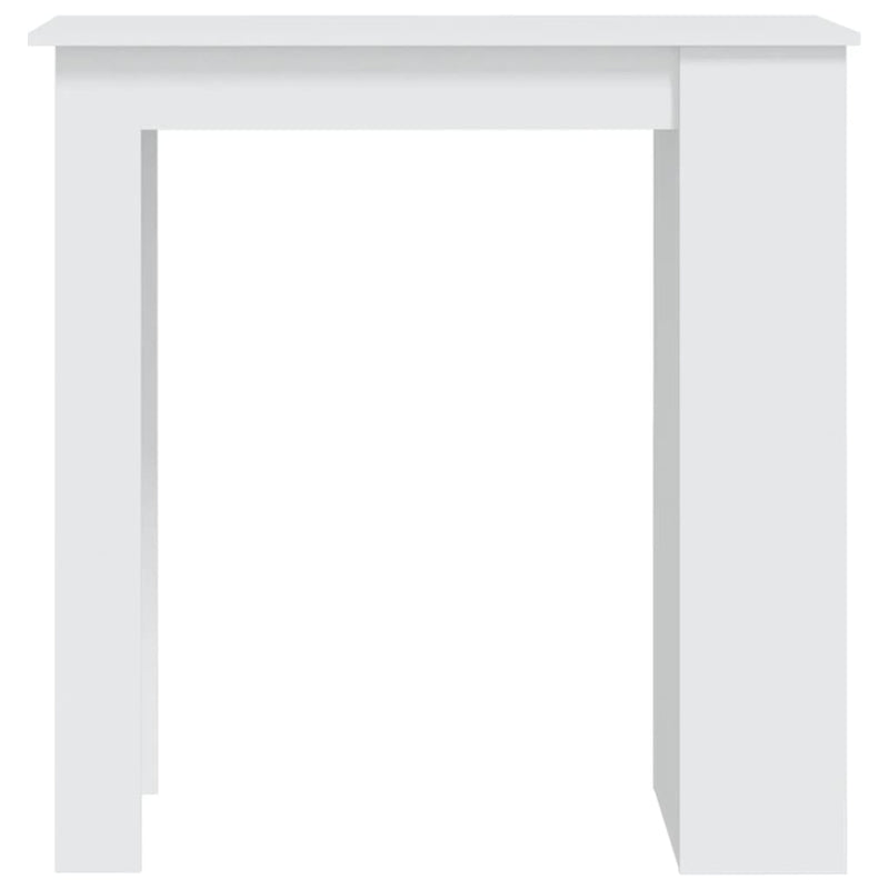 vidaXL Bar Table with Storage Rack White 102x50x103.5 cm Engineered Wood