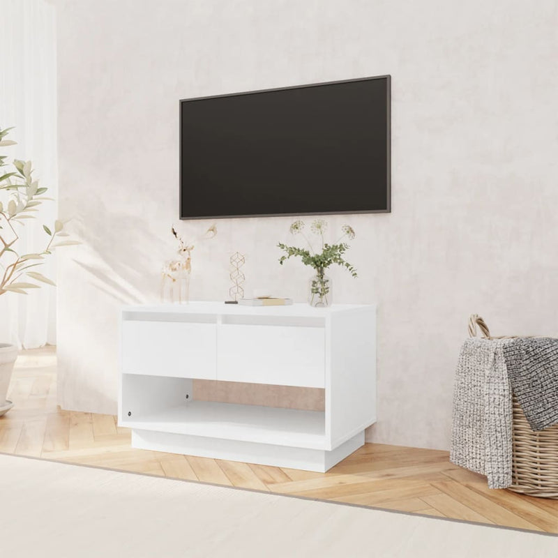 vidaXL TV Cabinet High Gloss White 70x41x44 cm Engineered Wood