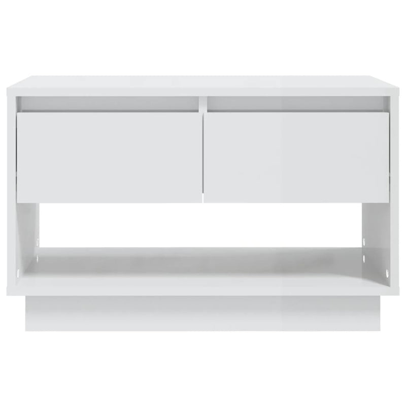 vidaXL TV Cabinet High Gloss White 70x41x44 cm Engineered Wood