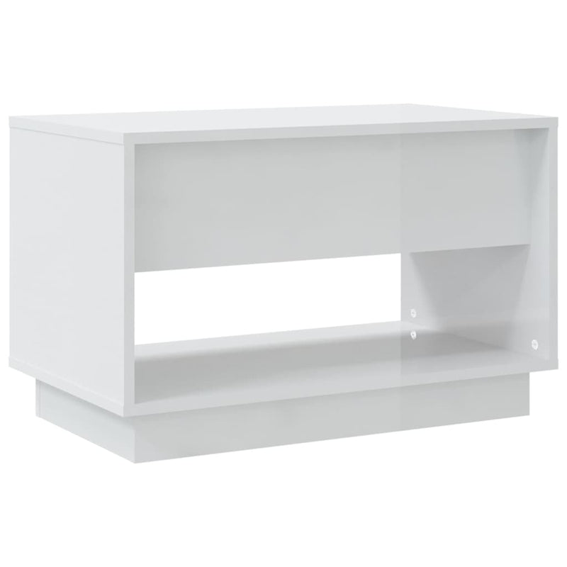 vidaXL TV Cabinet High Gloss White 70x41x44 cm Engineered Wood