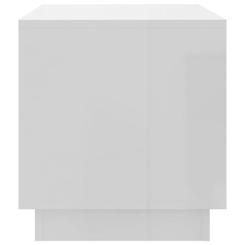 vidaXL TV Cabinet High Gloss White 70x41x44 cm Engineered Wood