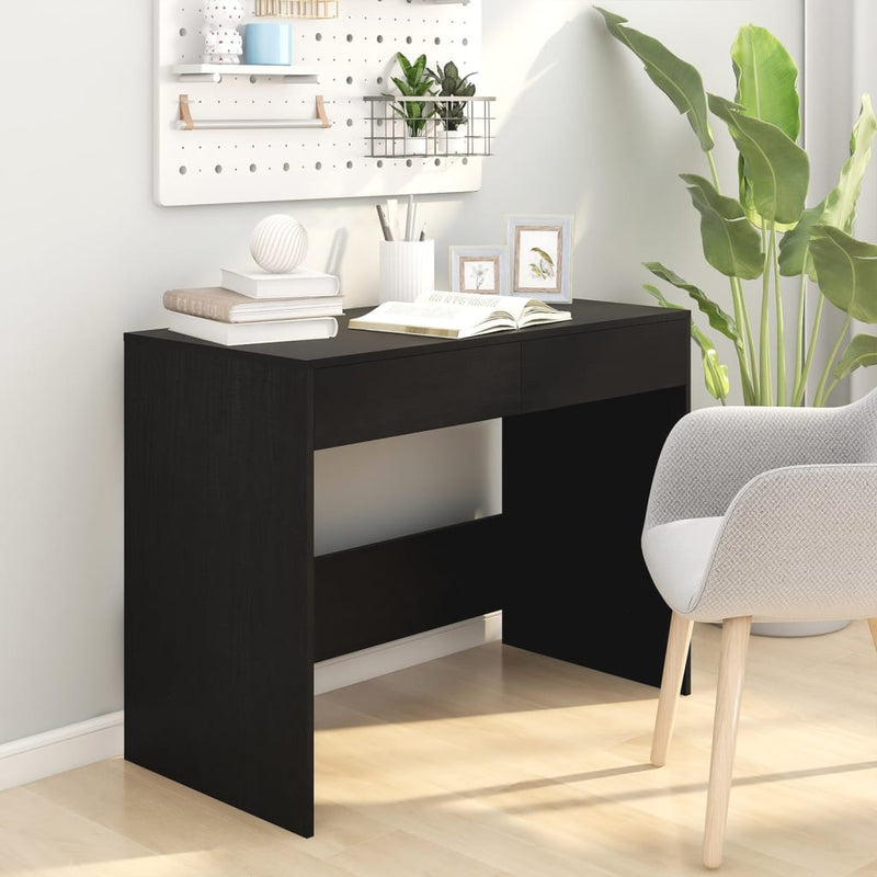 Desk Black 101x50x76.5 cm Engineered Wood