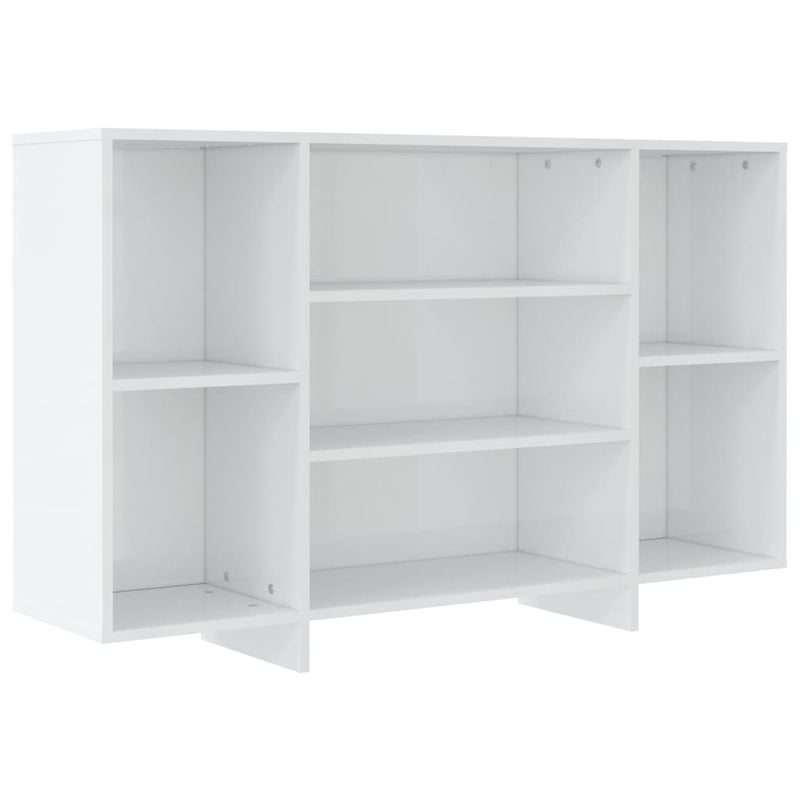 vidaXL Sideboard High Gloss White 120x30x75 cm Engineered Wood