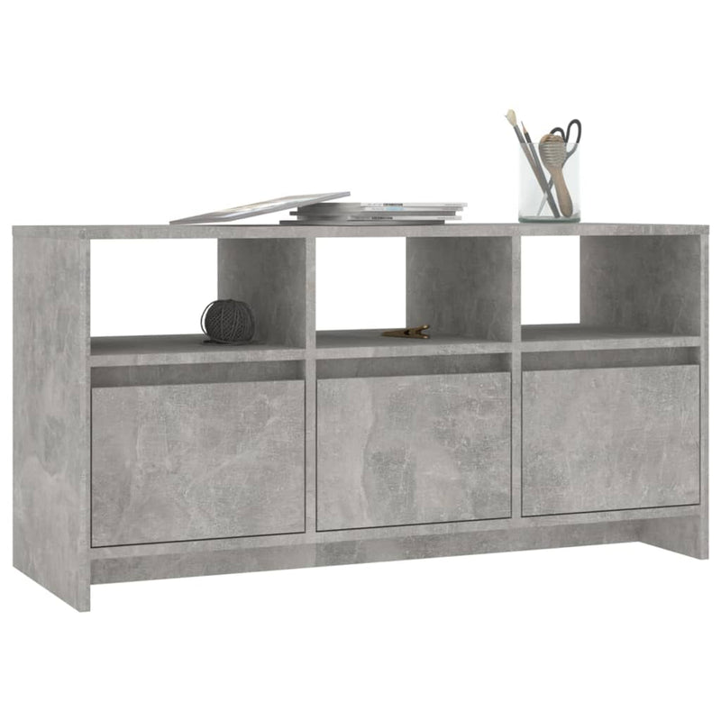 vidaXL TV Cabinet Concrete Grey 102x37.5x52.5 cm Engineered Wood