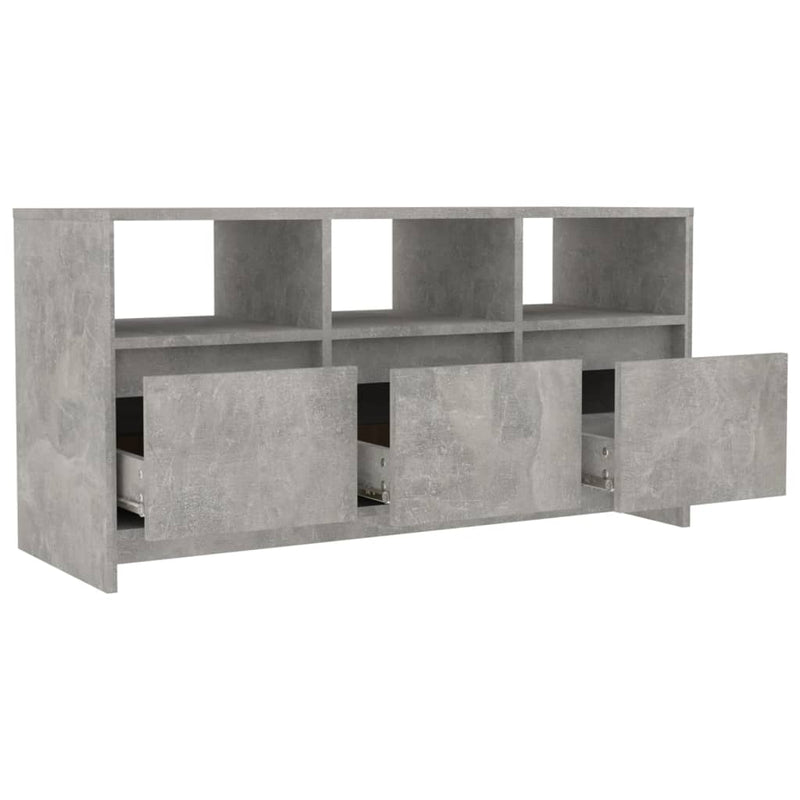 vidaXL TV Cabinet Concrete Grey 102x37.5x52.5 cm Engineered Wood