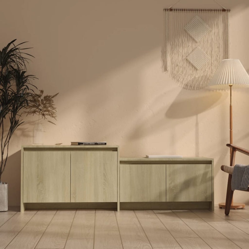 vidaXL TV Cabinet Sonoma Oak 146.5x35x50 cm Engineered Wood