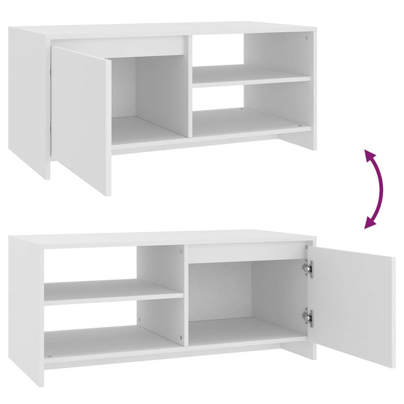 vidaXL Coffee Table White 102x50x45 cm Engineered Wood