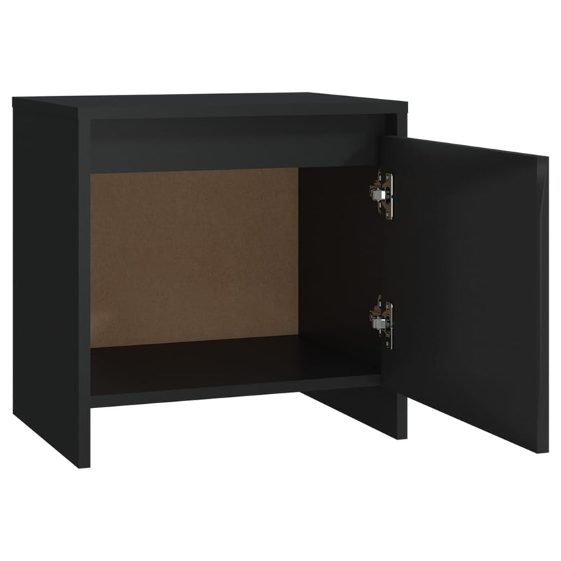 vidaXL Bedside Cabinets 2 pcs Black 45x34x44.5 cm Engineered Wood