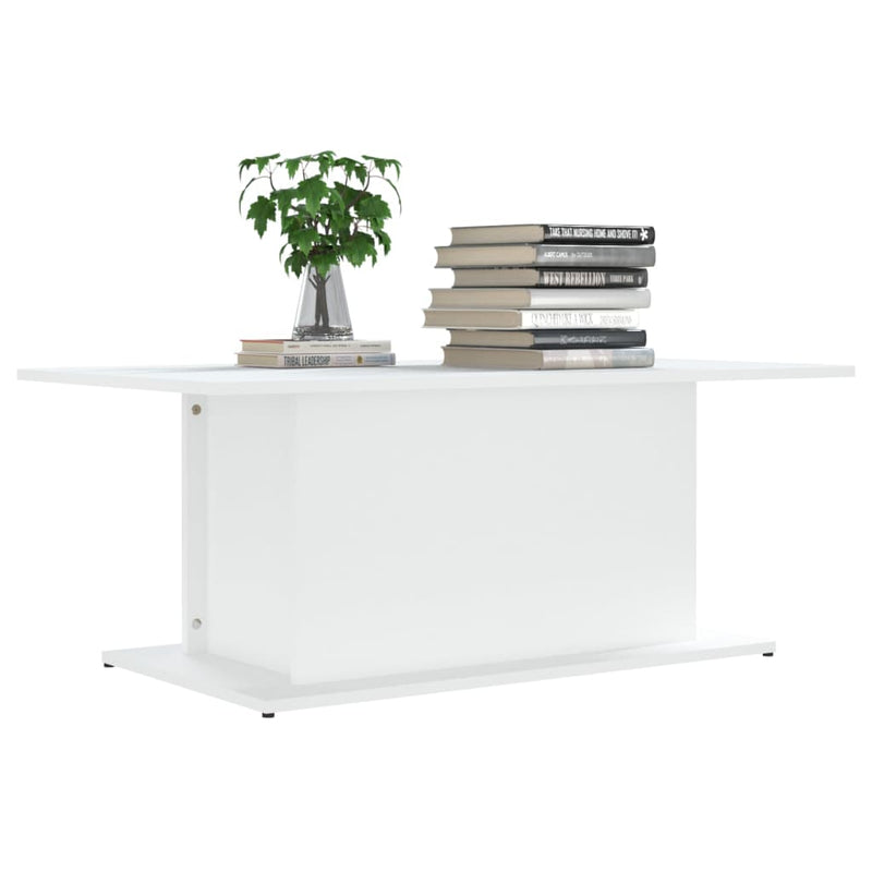vidaXL Coffee Table White 102x55.5x40 cm Engineered Wood