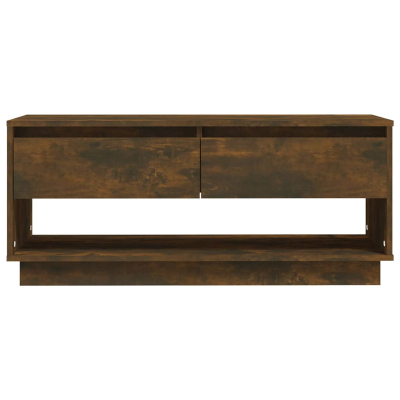 vidaXL TV Cabinet Smoked Oak 102x41x44 cm Engineered Wood
