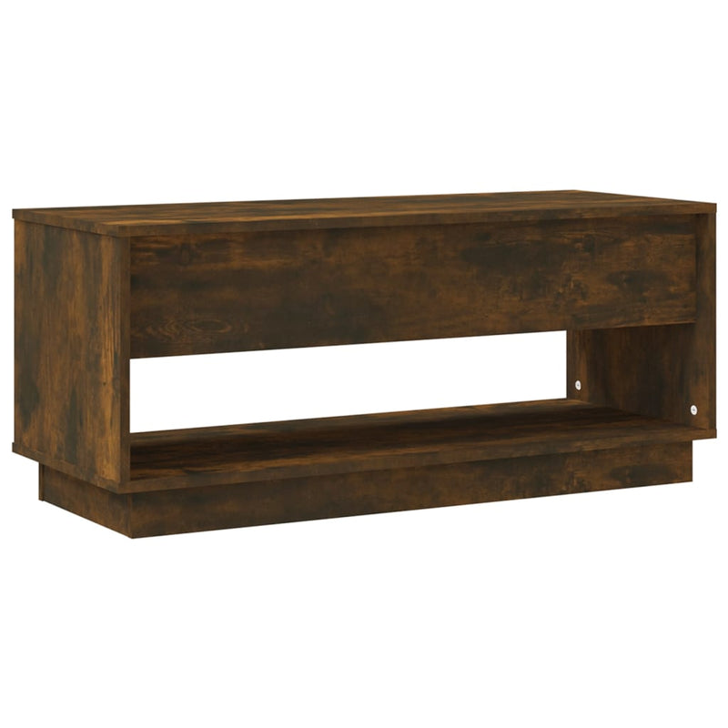 vidaXL TV Cabinet Smoked Oak 102x41x44 cm Engineered Wood