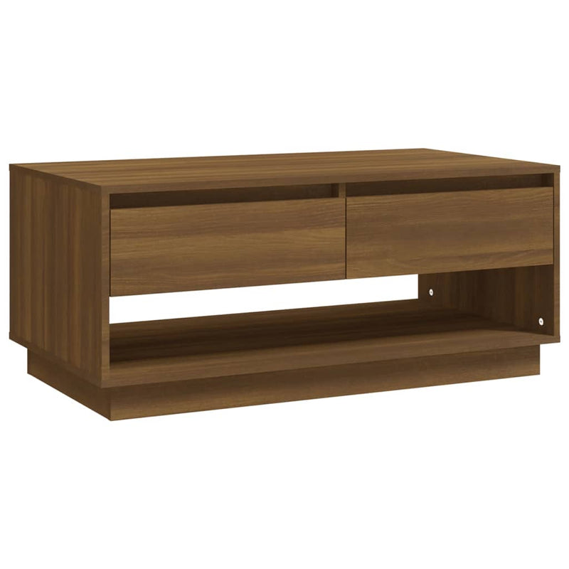 vidaXL Coffee Table Brown Oak 102.5x55x44 cm Engineered Wood
