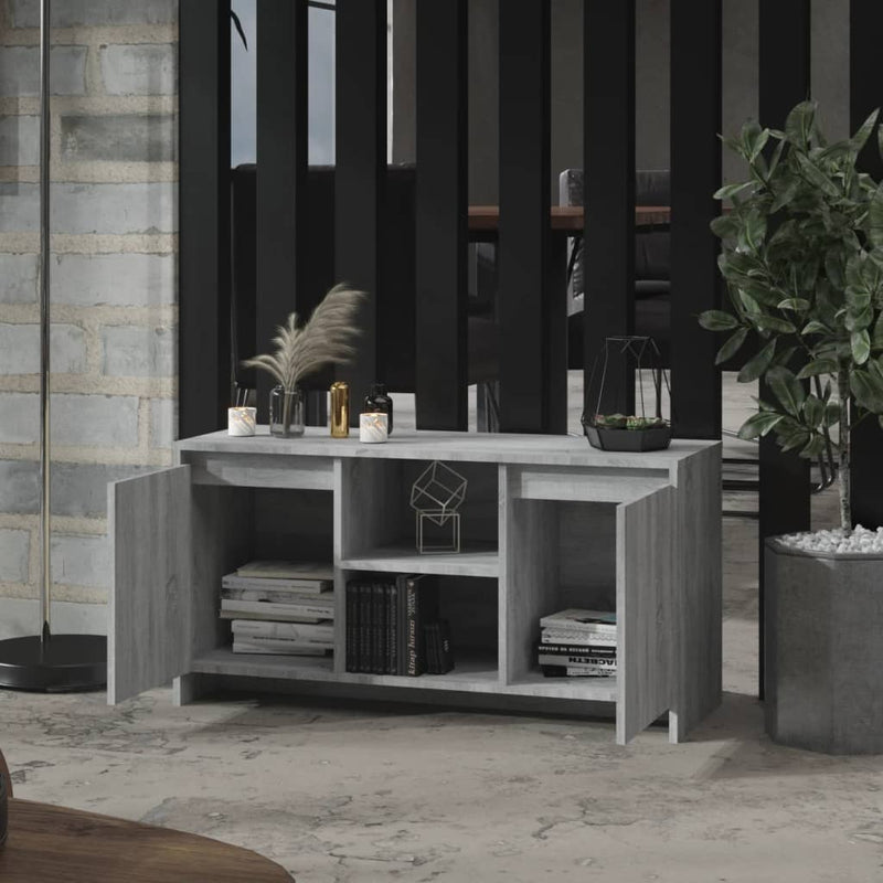 vidaXL TV Cabinet Grey Sonoma 102x37.5x52.5 cm Engineered Wood