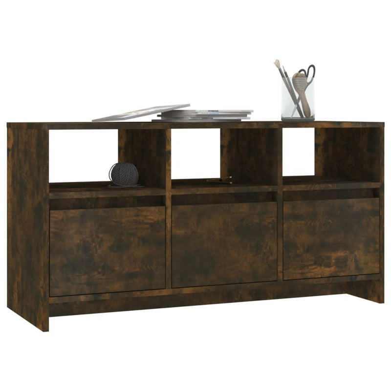 vidaXL TV Cabinet Smoked Oak 102x37.5x52.5 cm Engineered Wood