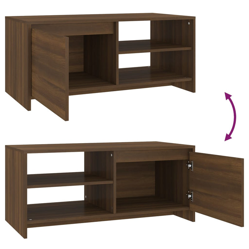 vidaXL Coffee Table Brown Oak 102x50x45 cm Engineered Wood