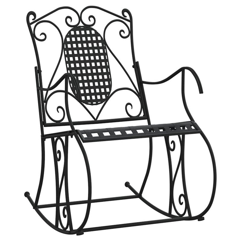 vidaXL Rocking Bench 84 cm Black Steel