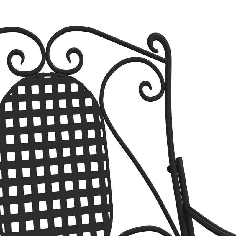 vidaXL Rocking Bench 84 cm Black Steel