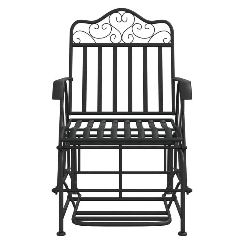 vidaXL Glider Bench 61 cm Black Steel