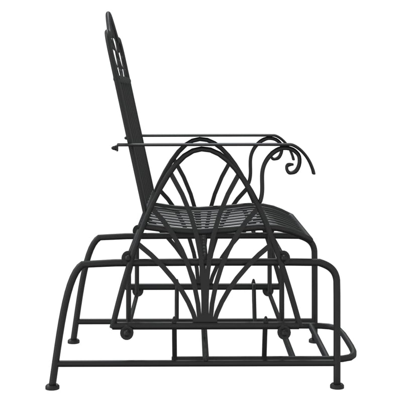 vidaXL Glider Bench 61 cm Black Steel