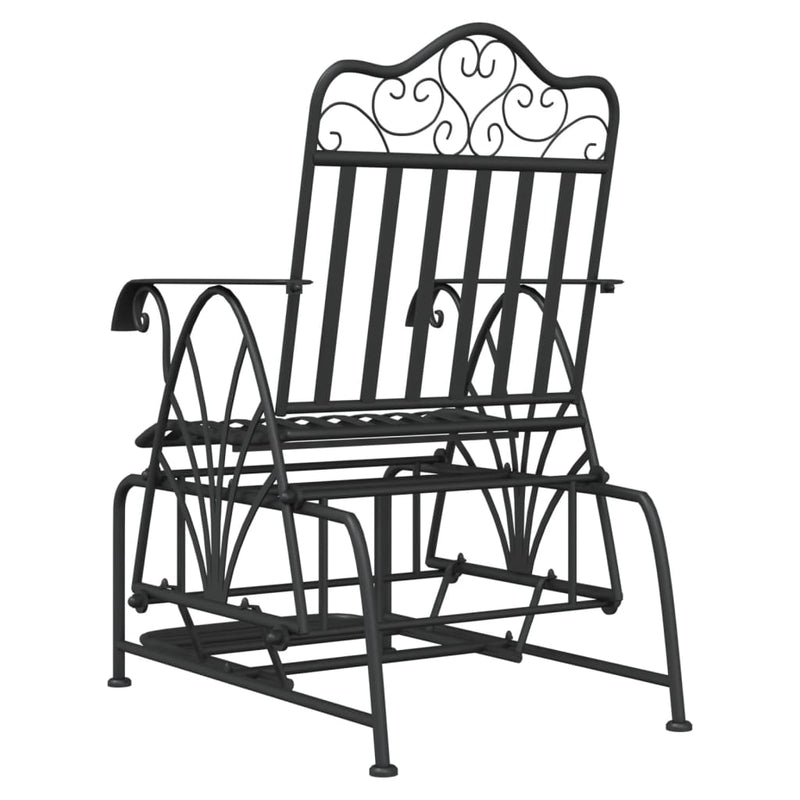 vidaXL Glider Bench 61 cm Black Steel