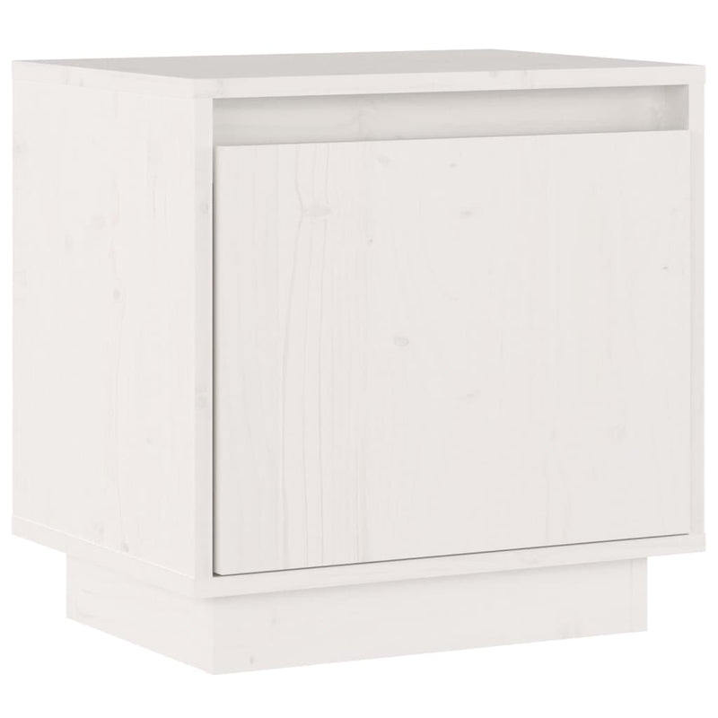 vidaXL Bedside Cabinet White 40x30x40 cm Solid Wood Pine