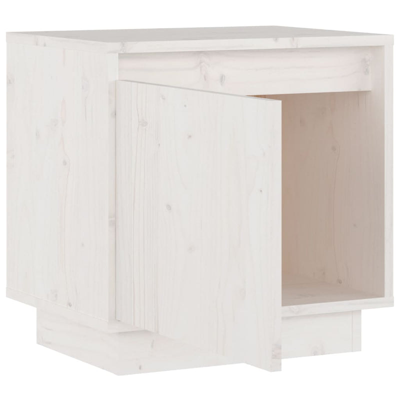 vidaXL Bedside Cabinet White 40x30x40 cm Solid Wood Pine