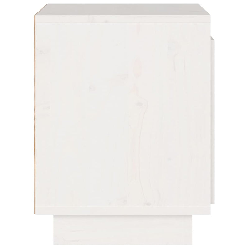 vidaXL Bedside Cabinet White 40x30x40 cm Solid Wood Pine