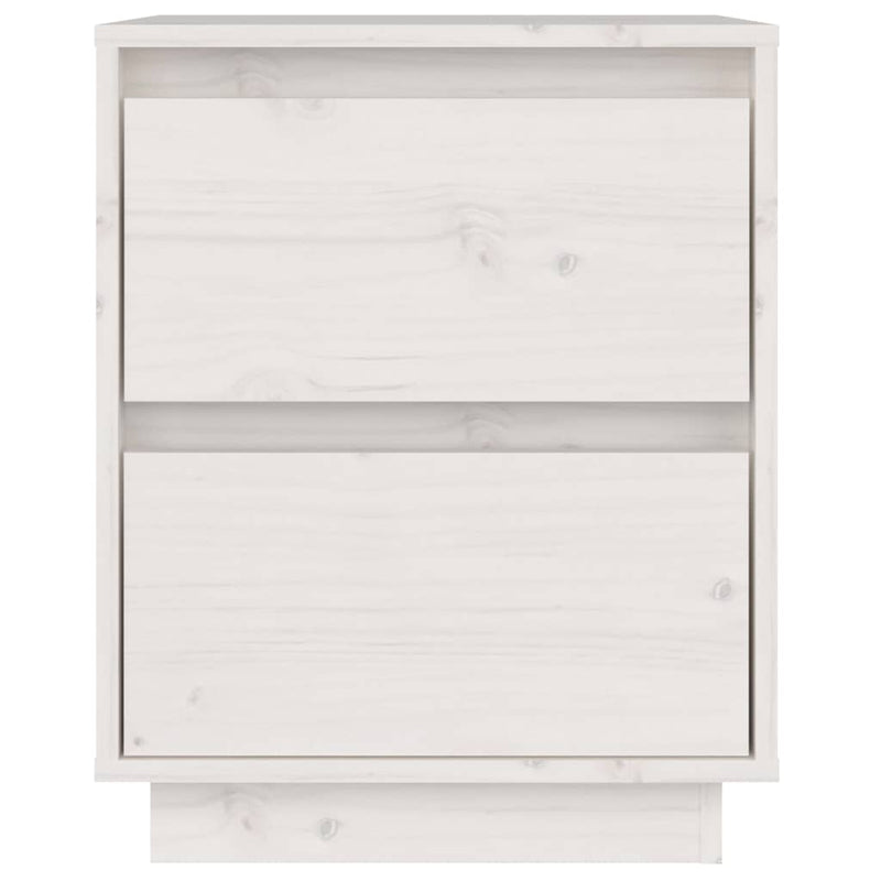 vidaXL Bedside Cabinets 2 pcs White 40x35x50 cm Solid Wood Pine